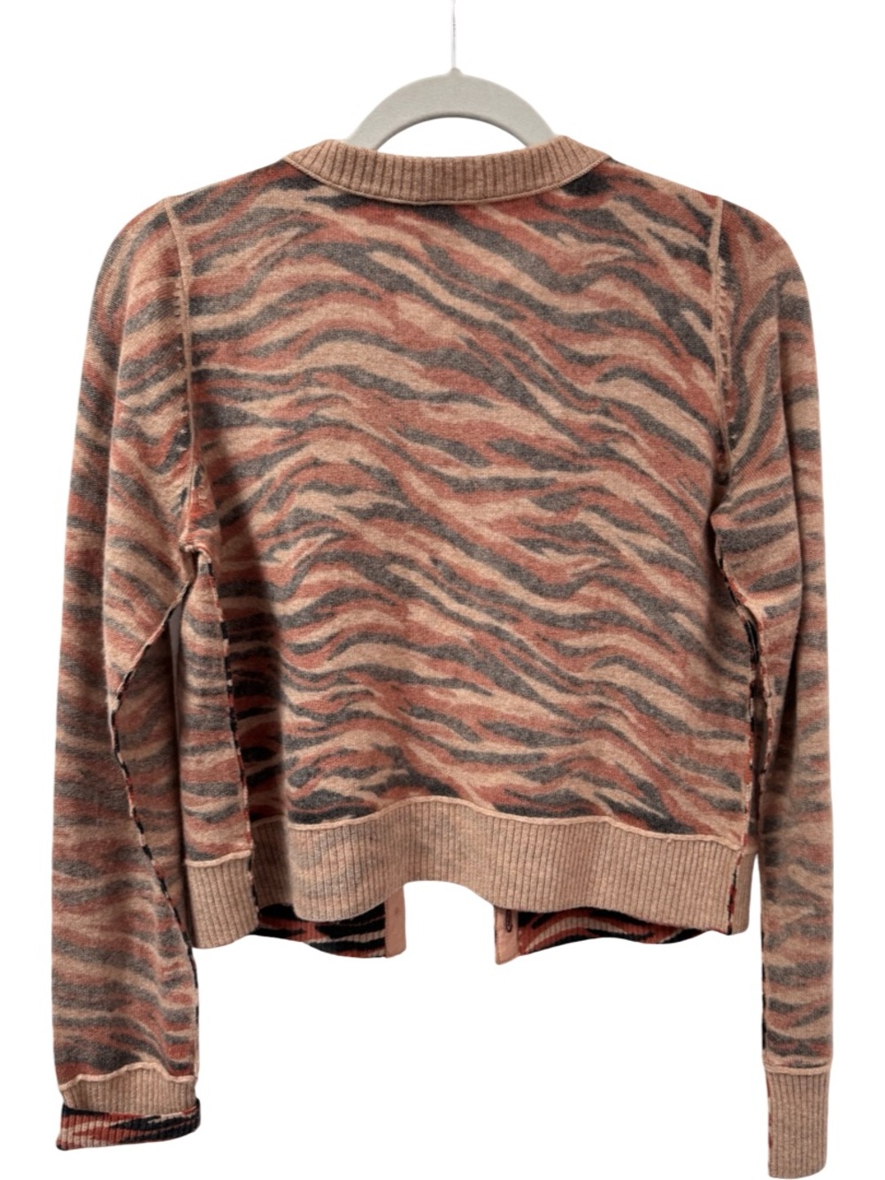 Free People Tiger Stripe Cashmere Blend Knit Cardigan Small - Picture 3 of 7